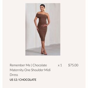 Club London Maternity Dress- chocolate